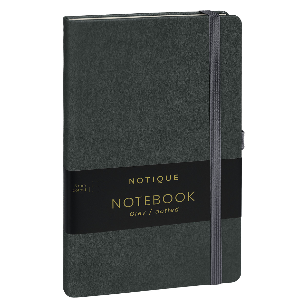 Notique, keménytáblás pontozott notesz, Gray, 13x21 cm Notique, keménytáblás pontozott notesz, Gray, 13x21 cm