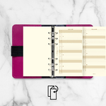 Filofax Naptárbetét Éves Vertikális Personal Krém 2028