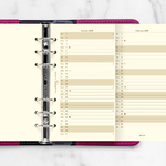 Filofax Naptárbetét Éves Vertikális Personal Krém 2028
