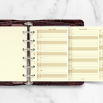 Filofax Naptárbetét Éves Vertikális Pocket Krém 2028