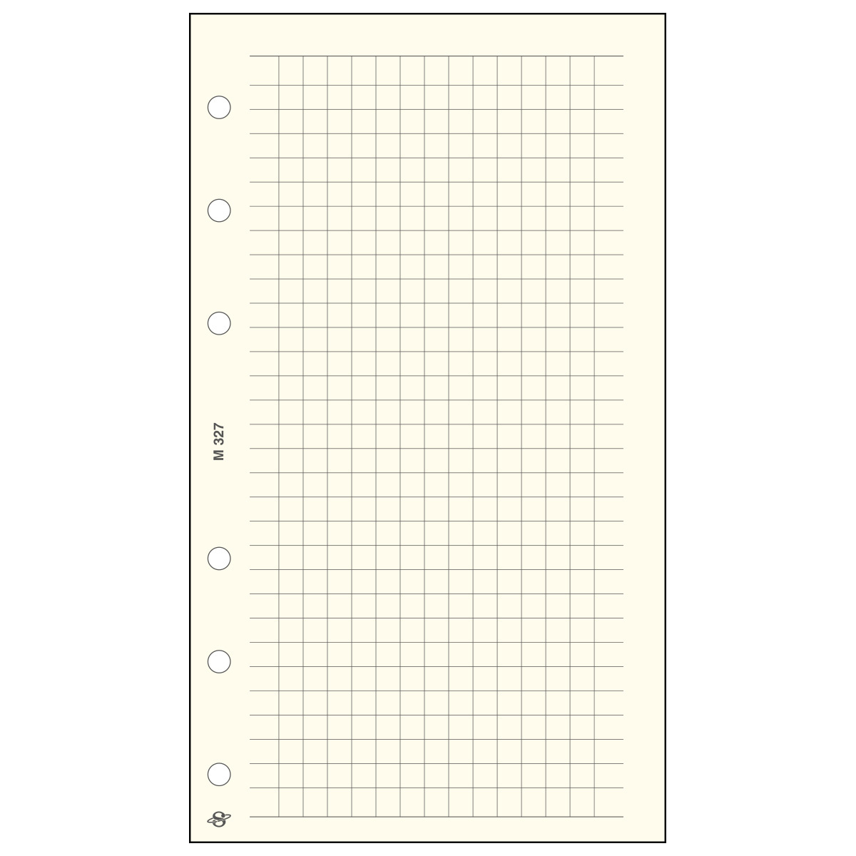Négyzethálós jegyzetlap - M327, Krém (Chamois)
