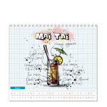Coctails álló mini asztali naptár