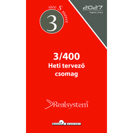 2027 évi, heti beosztású éves utántöltő csomag - RS400S, Fehér
