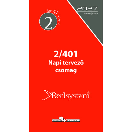 2027 évi, napi beosztású éves utántöltő csomag - RS401M, Fehér