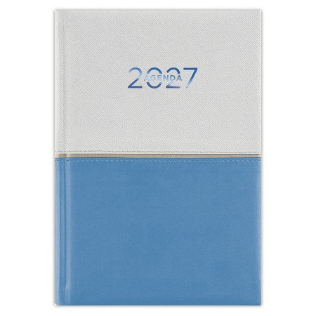 Contrast, A5 napi beosztású agenda, Fehér-Világoskék