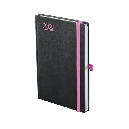 Nero, A5 napi beosztású határidőnapló, Fekete-Pink