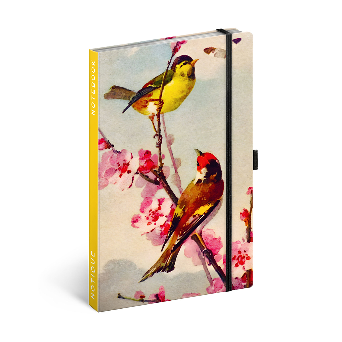 Birds - Sakura by Kateřina Winterová, keménytáblás vonalas notesz, 13x21 cm Birds - Sakura by Kateřina Winterová, keménytáblás vonalas notesz, 13x21 cm