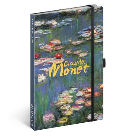 Claude Monet, keménytáblás vonalas notesz, 13x21 cm
