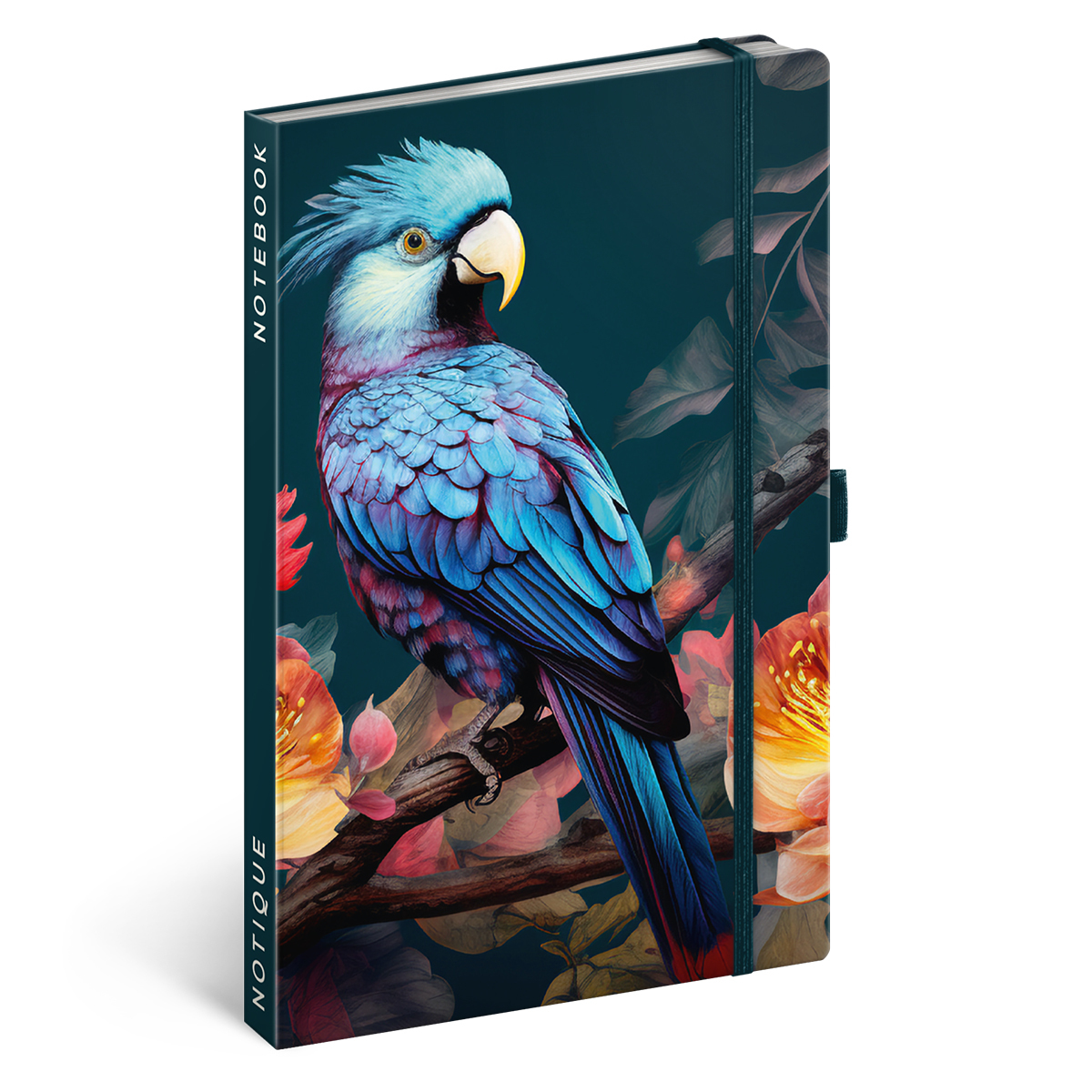 Parrot, keménytáblás vonalas notesz, 13x21 cm Parrot, keménytáblás vonalas notesz, 13x21 cm