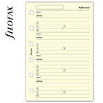 Filofax Kontakt lista (Név / Cím / Telefon / Email / Fax) Pocket Krém