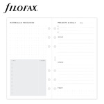 Filofax Lifestyle tervező Projekt / Cél management Personal Minimal Fehér