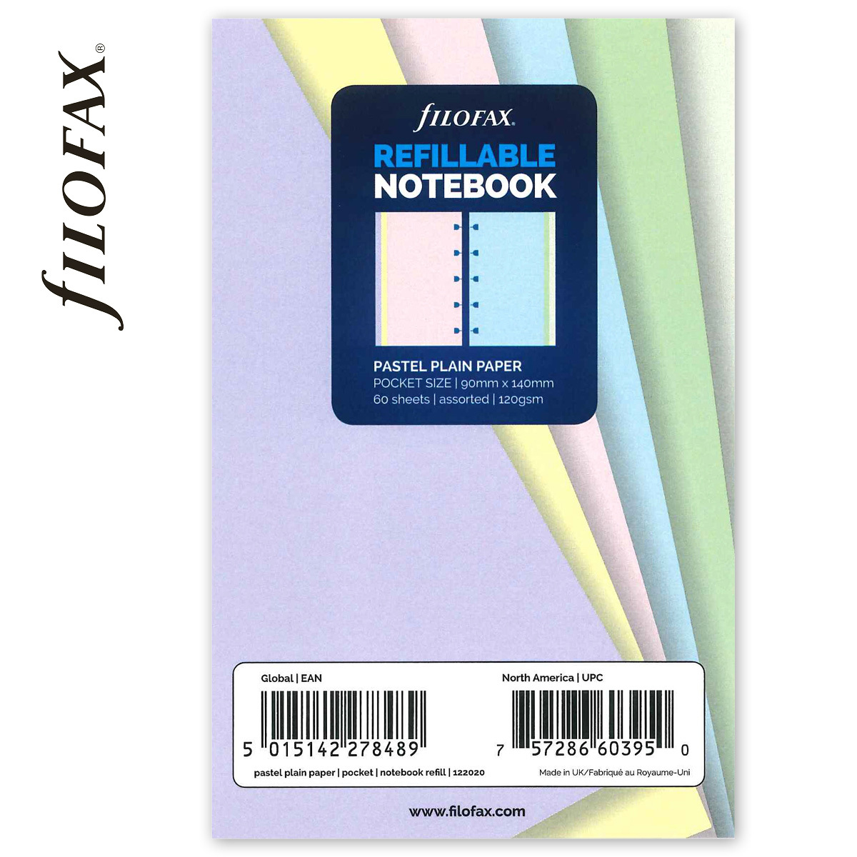Filofax Notebook Jegyzetlapok Üres Pocket Pasztell vegyes