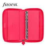 Filofax Saffiano Fluoro Personal Compact Zip Pink