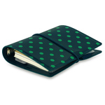 Filofax Domino Lakk Pocket Zöld pöttyös