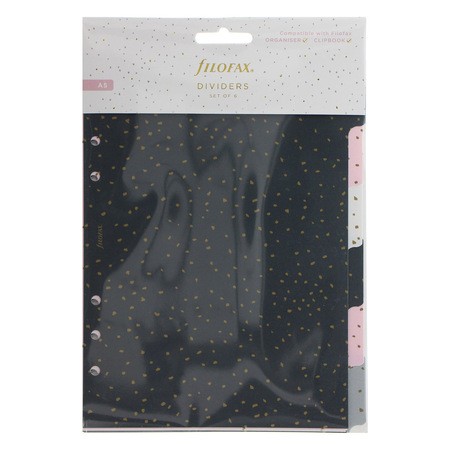 Filofax Elválasztó lapok Bianco 6 regiszter A5 Confetti