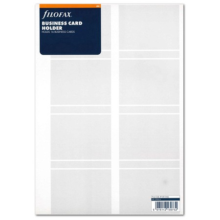 Filofax Kártyatartó Névjegykártya A4 Átlátszó