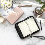 Filofax Malden Personal Compact Zip csuklópánttal Fekete Modular Filofax Malden Personal Compact Zip csuklópánttal Fekete Modular