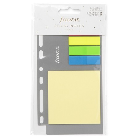 Filofax Öntapadó színes jelölő címke és jegyzet nagy méret Multifit Vegyes színű