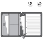 Filofax Pennybridge Mappa A4 Zip Fogantyúval Fekete